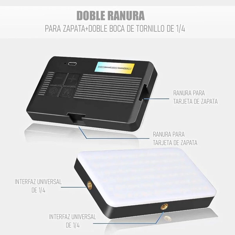LUZ LED RECARGABLE PORTATIL PARA FOTOGRAFIA Y SELFIES - 4