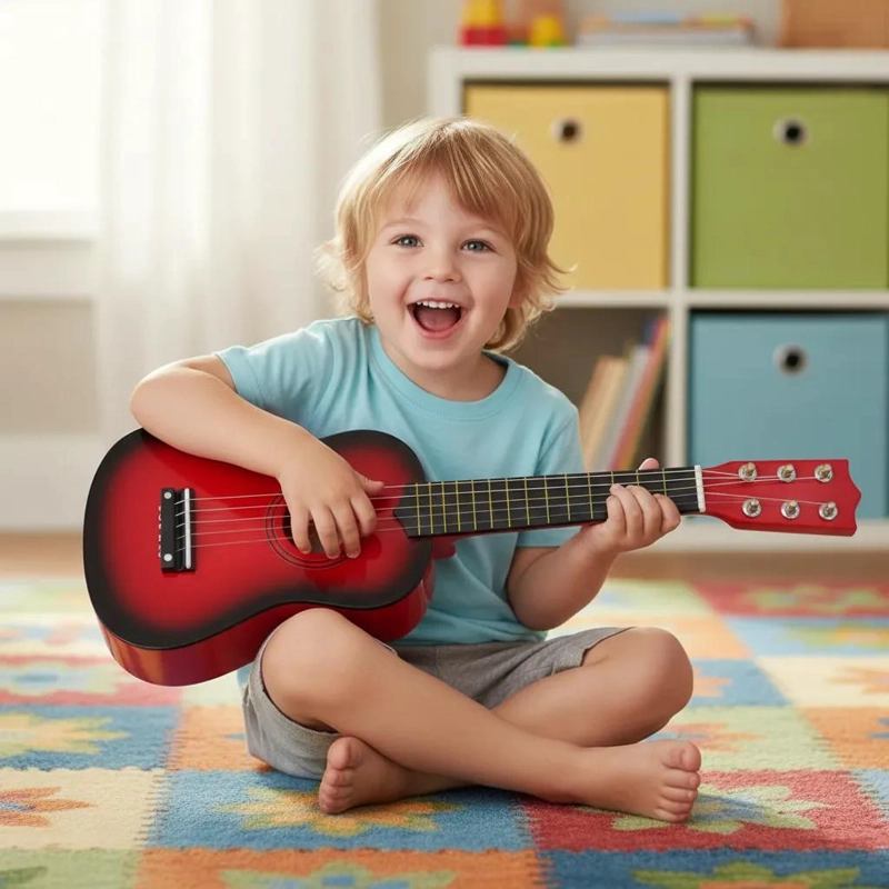 GUITARRA ACUSTICA DE MADERA PARA NIÑOS DE 60 CM IDEAL PARA APRENDER - 3