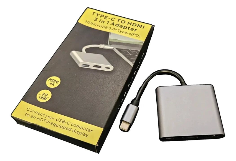 ADAPTADOR MULTIPUERTO USB TIPO C A HDMI 4K COMPACTO - 1