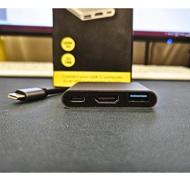 ADAPTADOR MULTIPUERTO USB TIPO C A HDMI 4K COMPACTO - 3