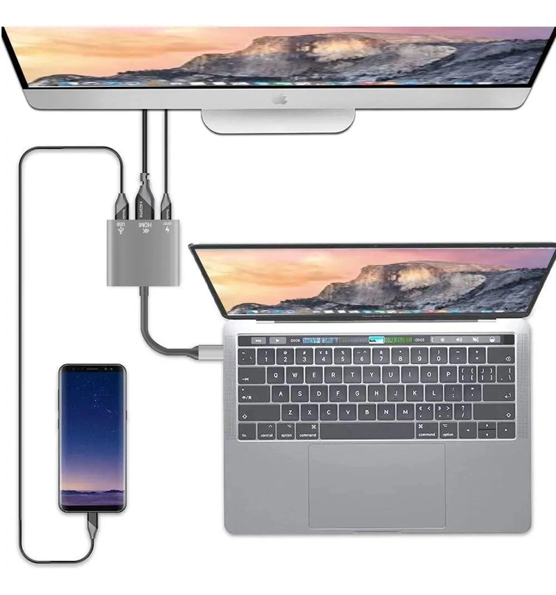 ADAPTADOR MULTIPUERTO USB TIPO C A HDMI 4K COMPACTO - 7