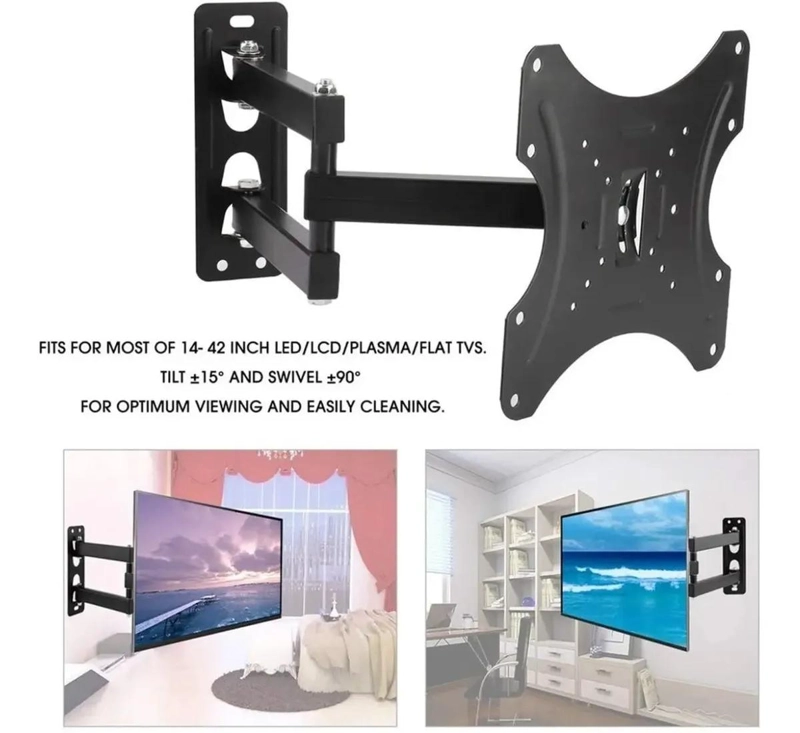 SOPORTE DE TV BRAZO AJUSTABLE PARA PANTALLAS DE 14 A 42 PULGADAS - 2