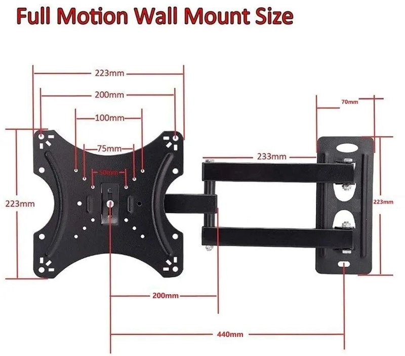 SOPORTE DE TV BRAZO AJUSTABLE PARA PANTALLAS DE 14 A 42 PULGADAS - 5