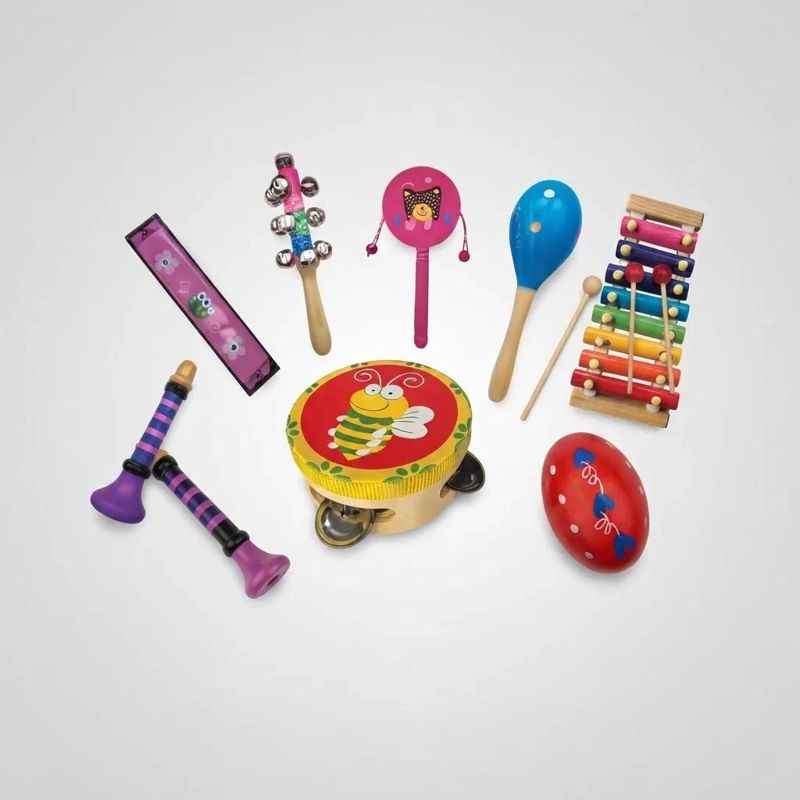 SET MUSICAL INFANTIL DE MADERA PARA DESARROLLO COGNITIVO - 1
