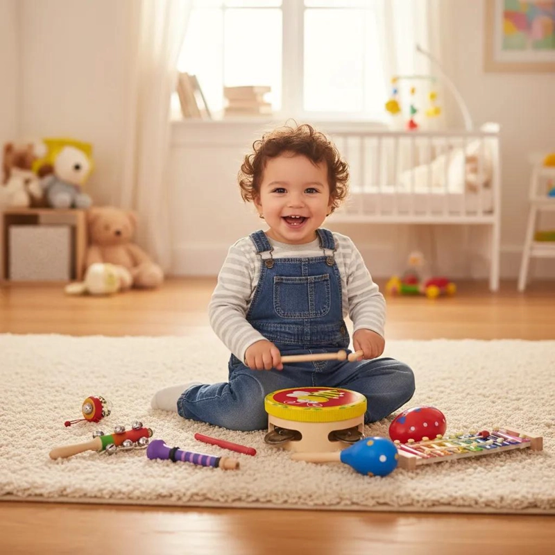 SET MUSICAL INFANTIL DE MADERA PARA DESARROLLO COGNITIVO - 3