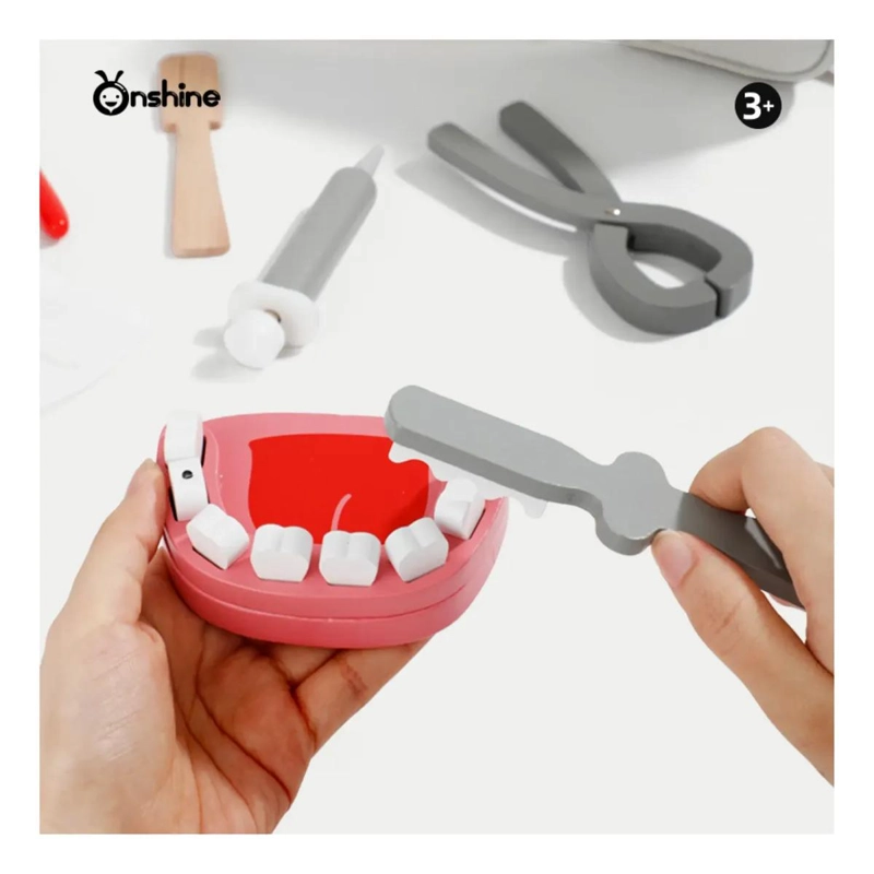JUEGO DE ROL DENTISTA INFANTIL DE MADERA PARA NIÑOS - 1