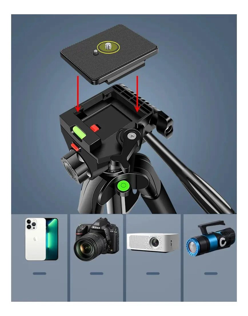TRIPODE PORTATIL DE ALUMINIO PARA FOTOGRAFIA Y VIDEO - 8