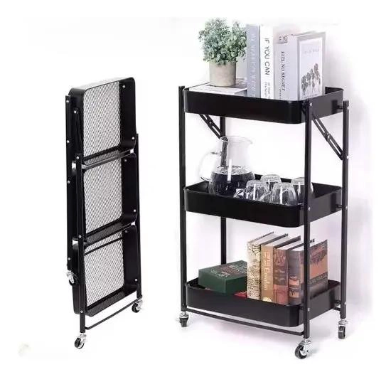 CARRITO ESTANTE METALICO ORGANIZADOR DE 3 NIVELES MULTIFUNCIONAL - 7