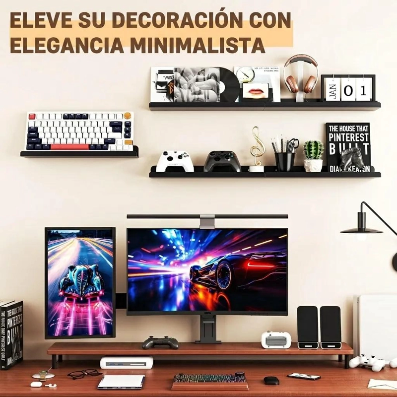 ESTANTES FLOTANTES DE ACRILICO PARA PARED EN JUEGO DE 2 - 3