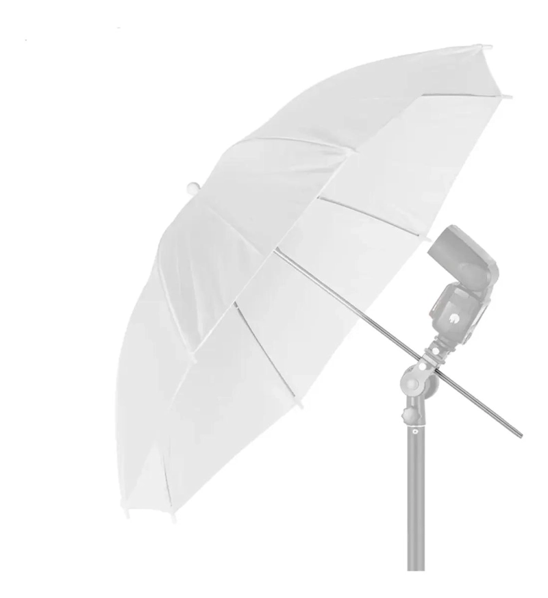 PARAGUAS TRANSLUCIDO BLANCO DE 84 CM PARA FOTOGRAFIA - 3