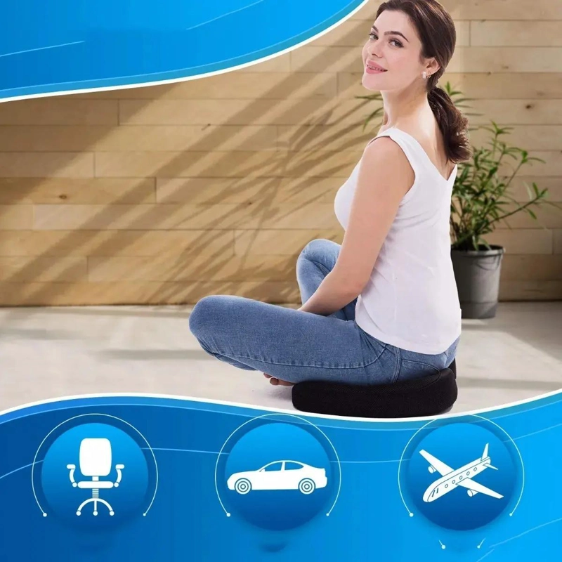 COJIN DE ASIENTO CON GEL Y SOPORTE LUMBAR LAVABLE PARA MAYOR COMODIDAD - 6