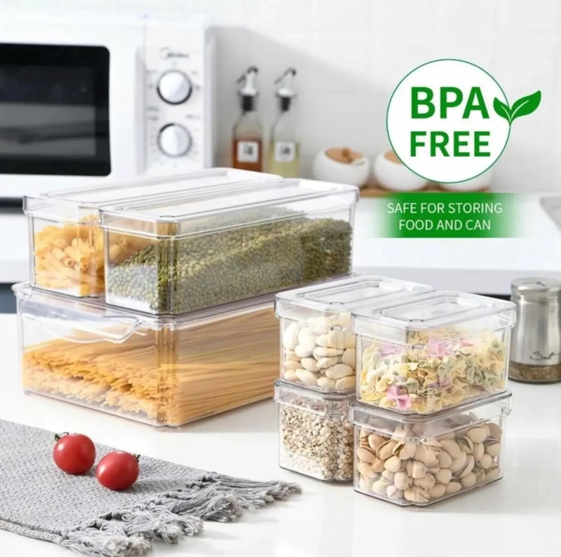 SET DE 7 ORGANIZADORES PARA REFRIGERADOR CON TAPAS - 5