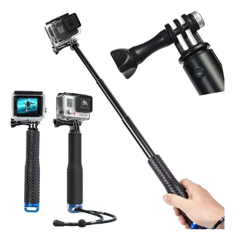 BASTON SELFIE EXTENSIBLE Y SUMERGIBLE PARA CAMARAS DEPORTIVAS - 1