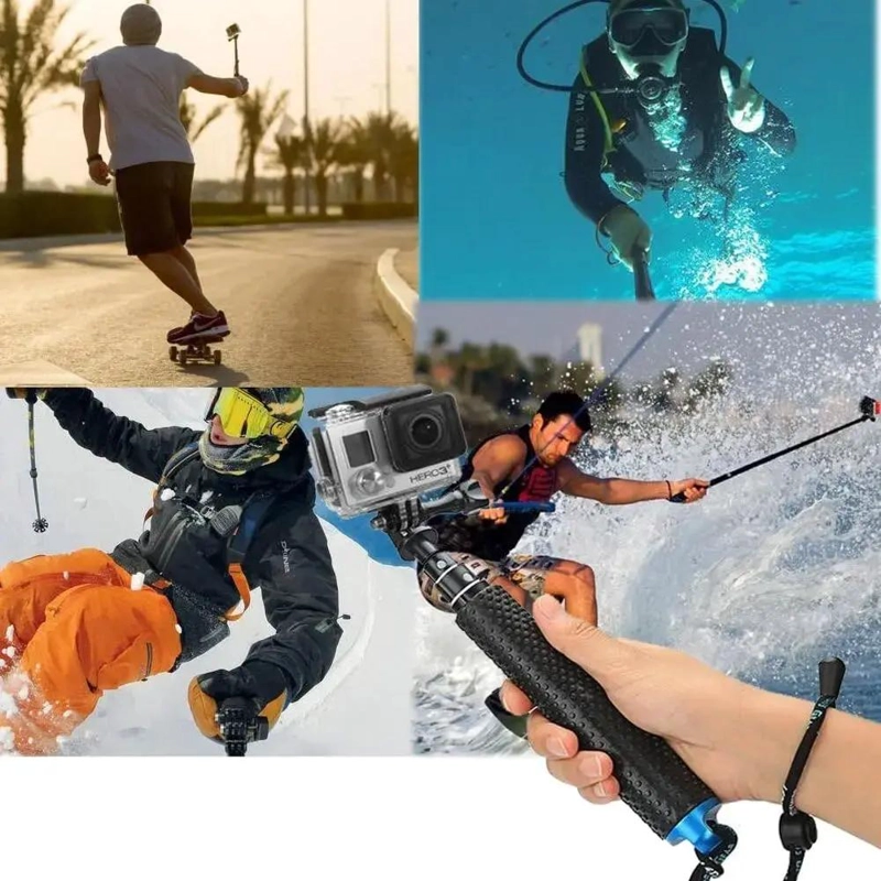 BASTON SELFIE EXTENSIBLE Y SUMERGIBLE PARA CAMARAS DEPORTIVAS - 6