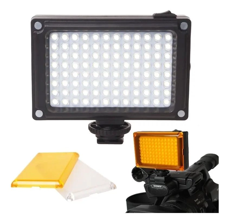 FOCO LED CON 96 LUCES Y 2 FILTROS PARA FOTOGRAFIA - 1
