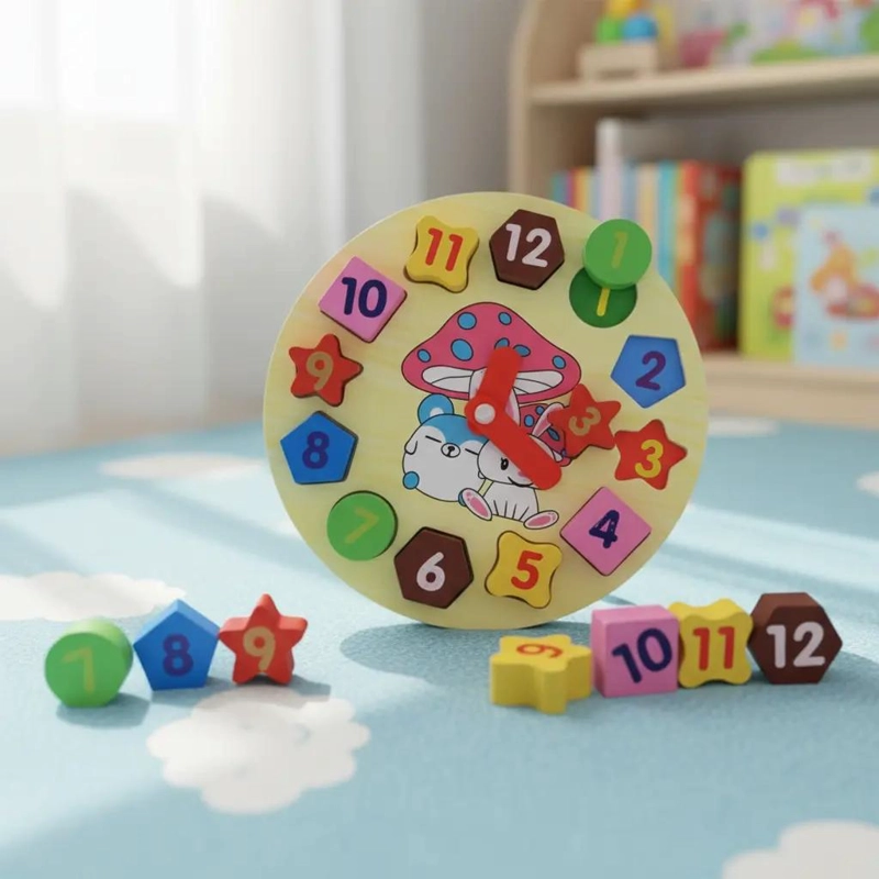 CUBO DE ENCAJE DIDACTICO DE MADERA PARA NIÑOS - 7