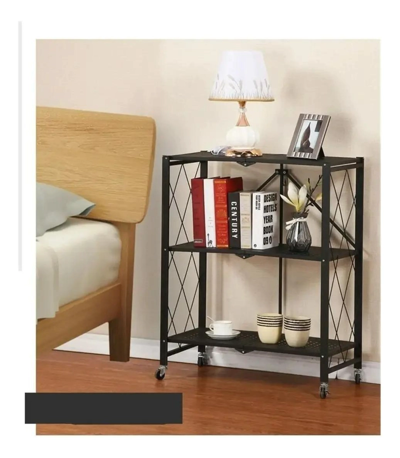 ESTANTE PLEGABLE MULTIUSOS ORGANIZADOR CON RUEDAS Y 3 NIVELES - 5