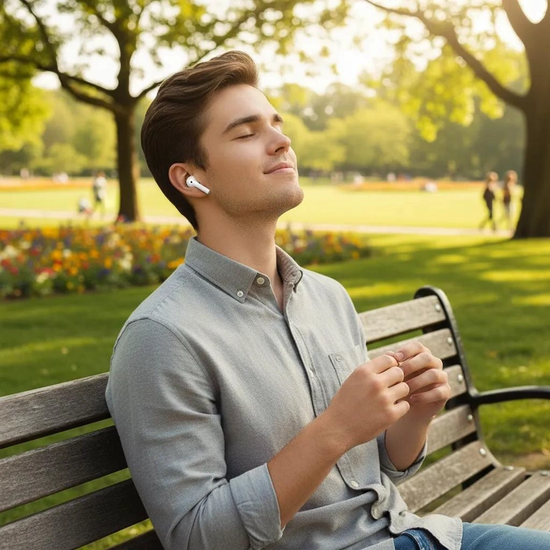 AUDIFONOS BLUETOOTH INALAMBRICOS CON MICROFONO Y ESTUCHE DE CARGA - 2