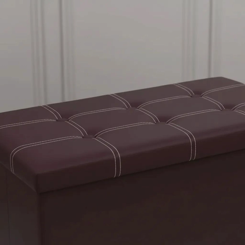 BANQUETA PUFF ORGANIZADOR RECTANGULAR 76X38CM PARA HOGAR - 8