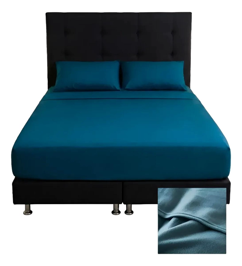 JUEGO DE SABANAS POLAR ELASTICO 1.5 PLAZAS PARA INVIERNO - 2