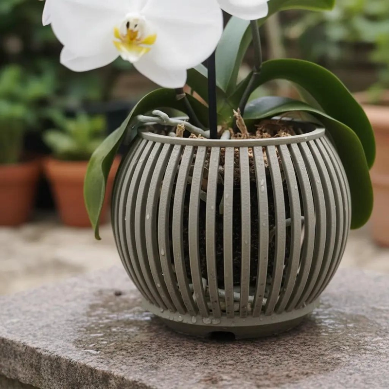 MACETA GRANDE PARA ORQUIDEAS CON DISEÑO VENTILADO - 4