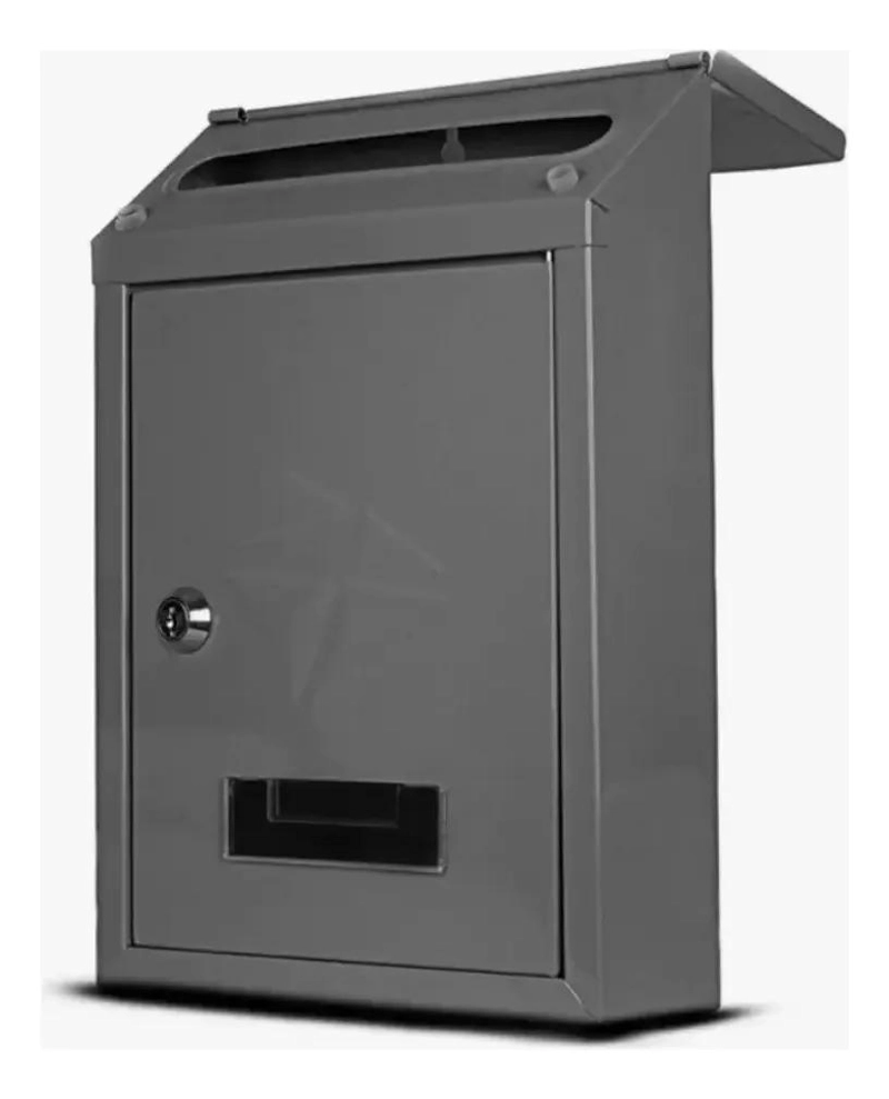 BUZON METALICO GRANDE CON LLAVE PARA CORREOS 30.5 X 21.6 X 9.4 CM - 1