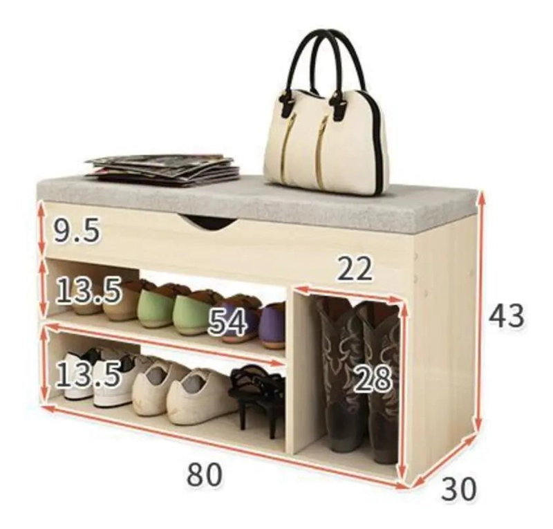 ORGANIZADOR MULTIFUNCIONAL PARA CALZADO CON ASIENTO Y CAJON - 3