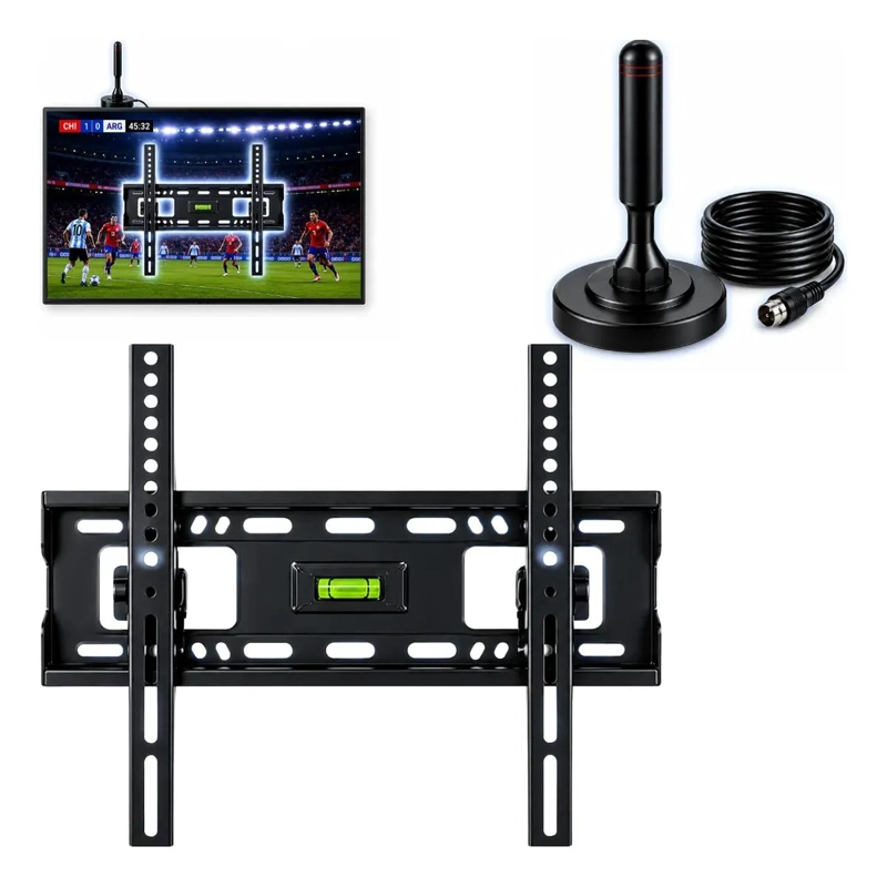 SOPORTE TV INCLINABLE 23-65 PULGADAS Y ANTENA DIGITAL MAGNE TICA - 1