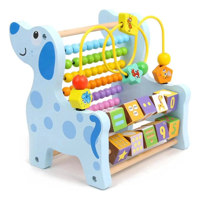 LABERINTO DE CUENTAS DE MADERA PARA NIÑOS - 1