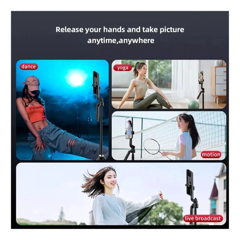 TRIPODE AJUSTABLE DE SELFIE 1.70 METROS PARA SMARTPHONE - 6