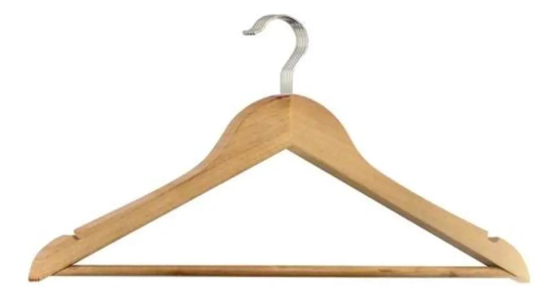PACK DE 10 COLGADORES DE MADERA PARA ORGANIZAR ROPA - 2