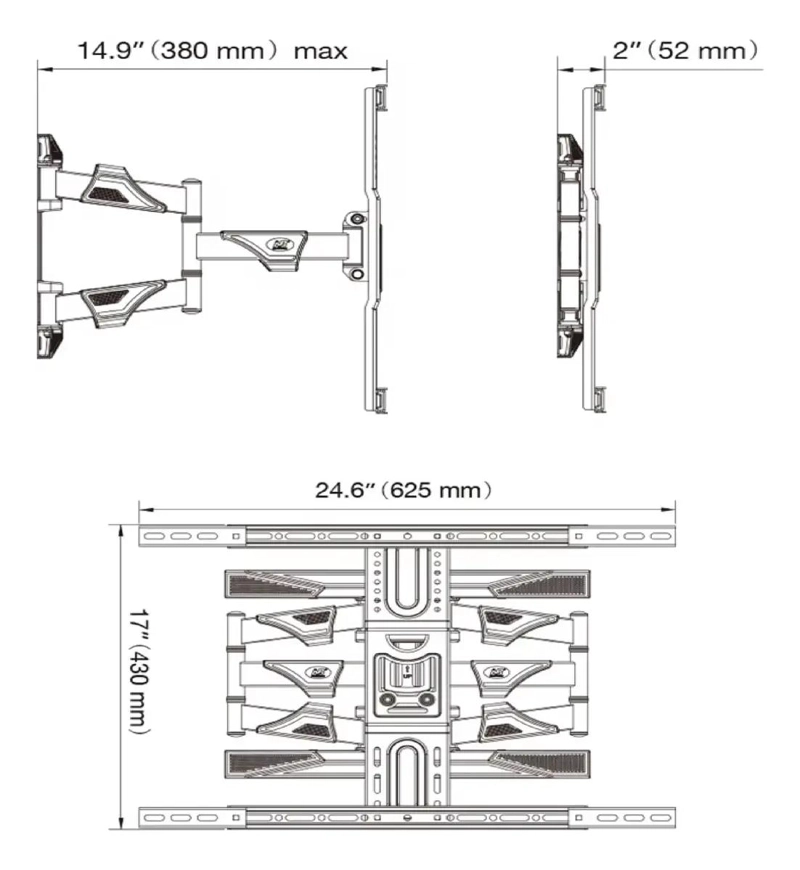 SOPORTE DE TV CON BRAZO GIRATORIO PARA PANTALLAS DE 45 A 75 PULGADAS - 4