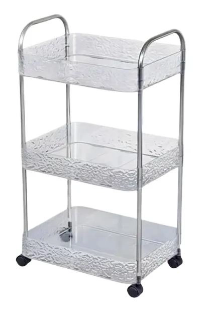 MUEBLE ORGANIZADOR DE BAÑO ESTANTE CROMADO 3 NIVELES - 1