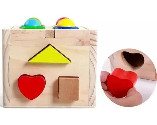 CUBO DIDACTICO DE MADERA PARA NIÑOS CON FORMAS GEOME TRICAS - 5