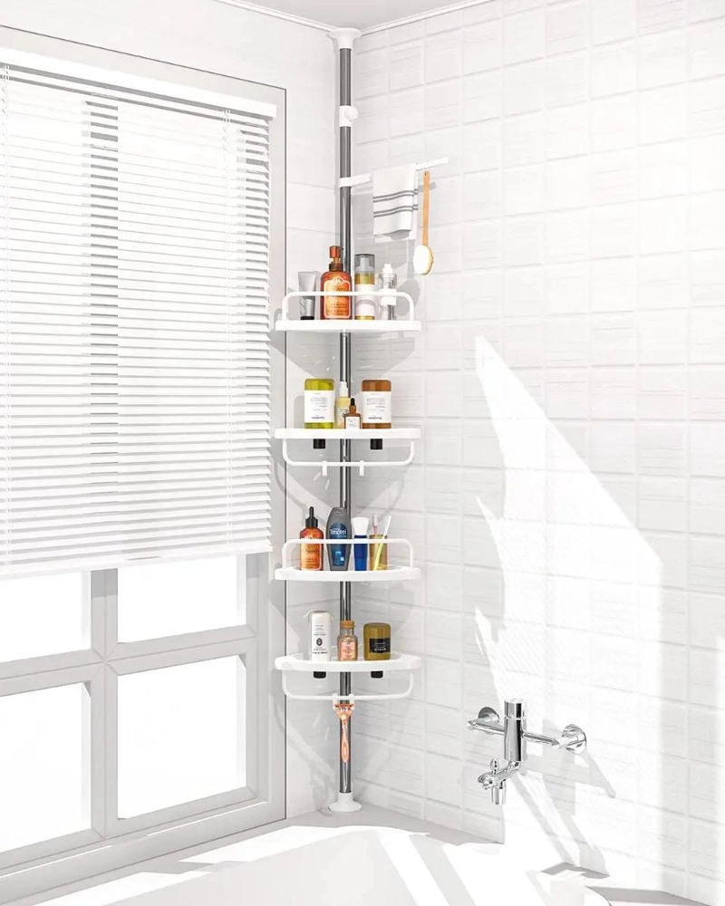 ORGANIZADOR ESQUINERO DUCHA MULTIUSO AJUSTABLE CON 4 PISOS - 8