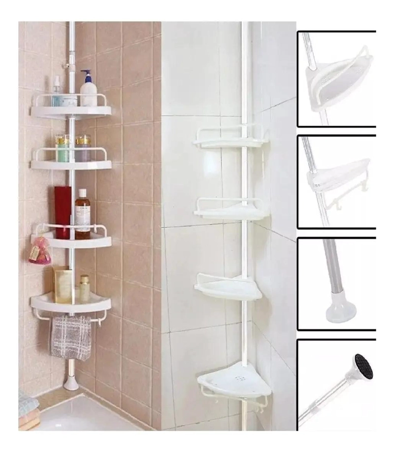 ORGANIZADOR ESQUINERO DUCHA MULTIUSO AJUSTABLE CON 4 PISOS - 9