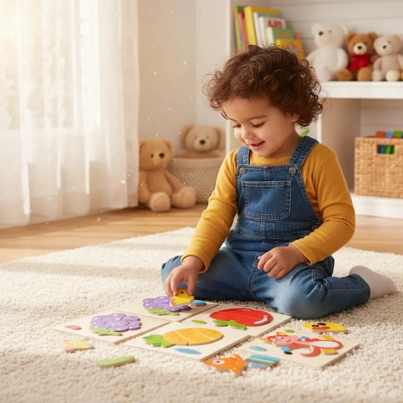 ROMPECABEZAS TRIDIMENSIONALES DE MADERA PARA NIÑOS, PACK DE 12 - 4