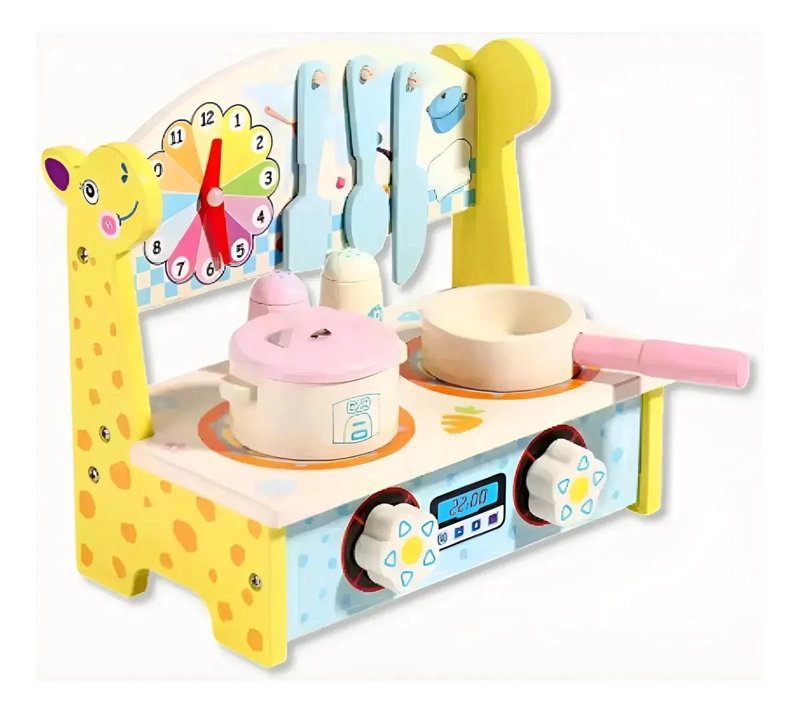 COCINA DIDACTICA INFANTIL DE MADERA PARA JUGAR - 1
