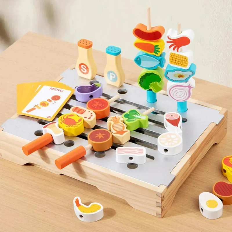 JUEGO DE PARRILLA DIDACTICO DE MADERA PARA NIÑOS - 5