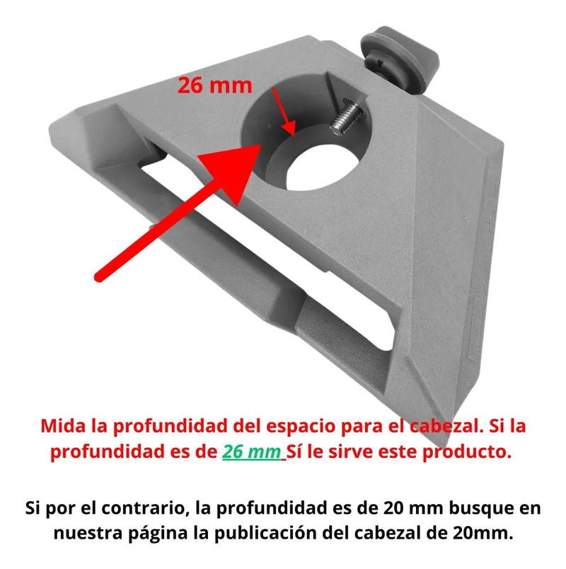 CABEZAL DE 26MM PARA INSTALACION DE DISPOSITIVOS DE 1/4 Y 3/8 - 3