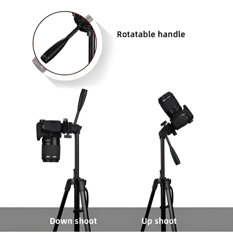 TRIPODE DE FOTOGRAFIA 140 CM CON SOPORTE PARA CELULAR Y CAMARA - 7