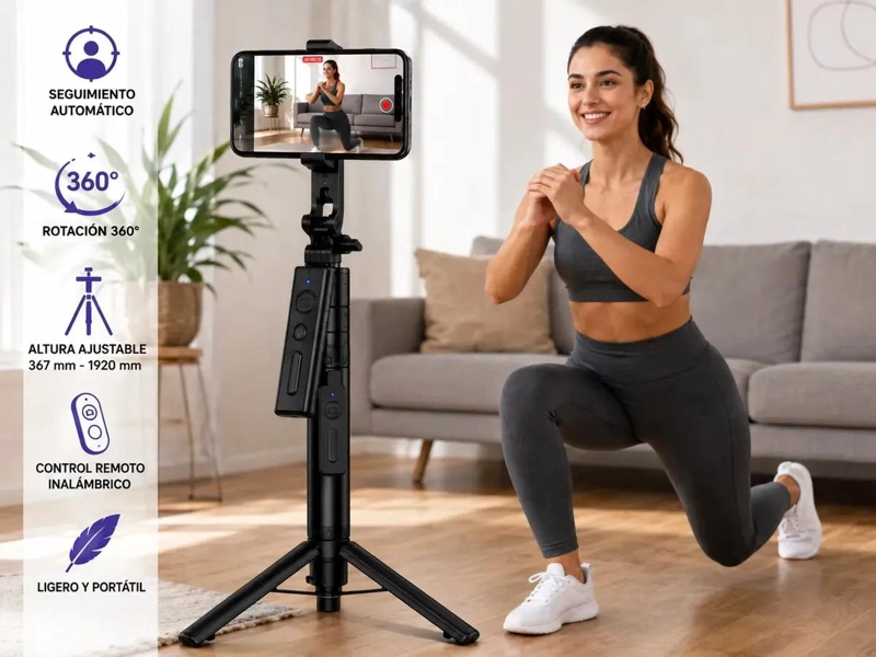 TRIPODE INTELIGENTE CON SEGUIMIENTO AUTOMATICO Y CONTROL REMOTO - 5