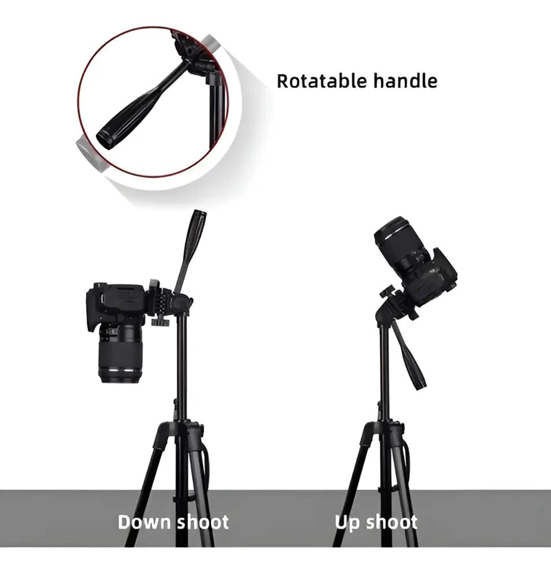 TRIPODE PROFESIONAL AJUSTABLE PARA CAMARA Y CELULAR 65-144 CM - 8