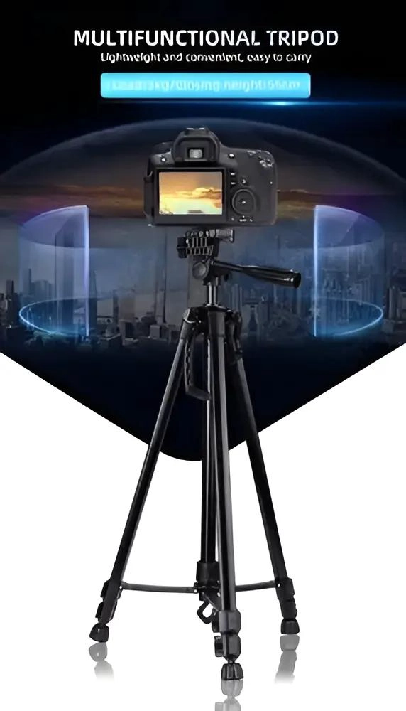 TRIPODE PROFESIONAL AJUSTABLE PARA CAMARA Y CELULAR 65-144 CM - 9