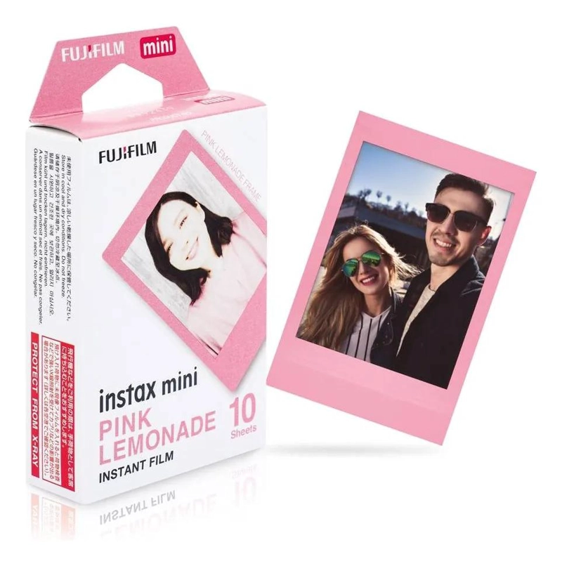 PACK DE 10 PELICULAS INSTANTANEAS COLOR ROSA PARA INSTAX MINI - 1