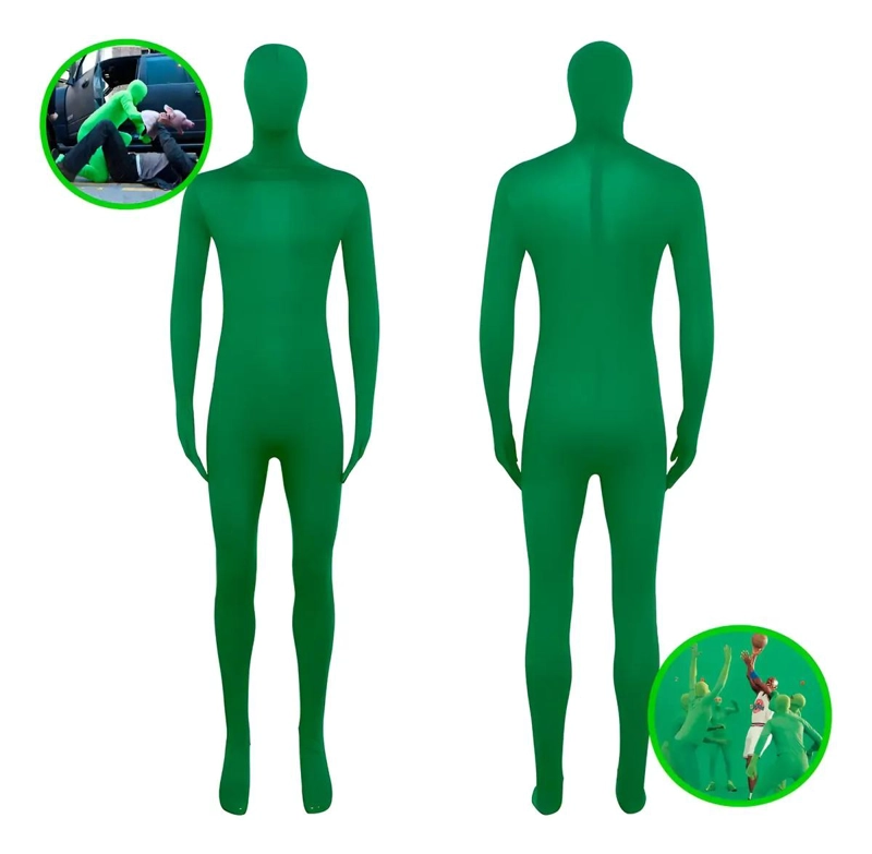 TRAJE VERDE CUERPO COMPLETO PARA FOTOGRAFIA Y VIDEO CHROMA - 1