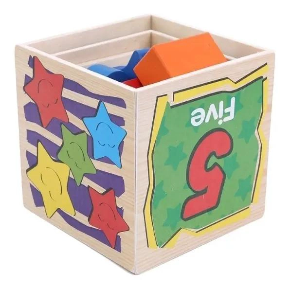 BLOQUES DE CONSTRUCCION DE MADERA PARA APRENDIZAJE INFANTIL - 4