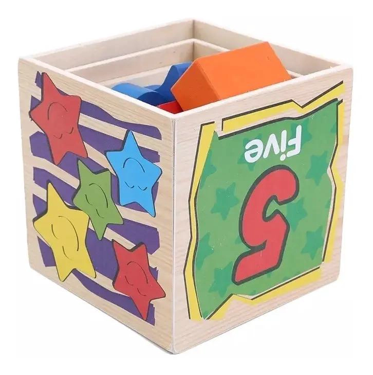 BLOQUES DE CONSTRUCCION DE MADERA PARA APRENDIZAJE INFANTIL - 9