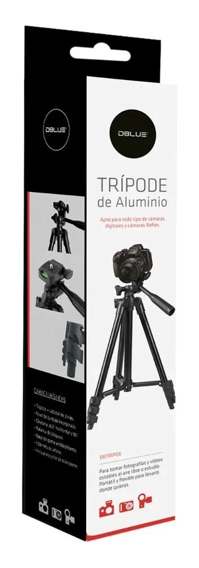 TRIPODE DE ALUMINIO CON CABEZAL DE 3 VIAS Y NIVEL DE BURBUJA - 4