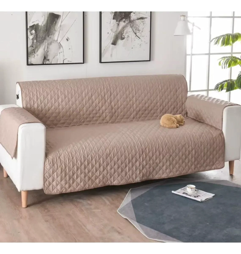 FUNDA PROTECTORA IMPERMEABLE PARA SOFA DE 2 PLAZAS RESISTENTE Y DURADERA - 2